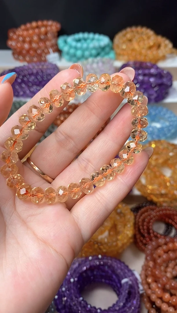 未镶嵌手串黄晶17.7