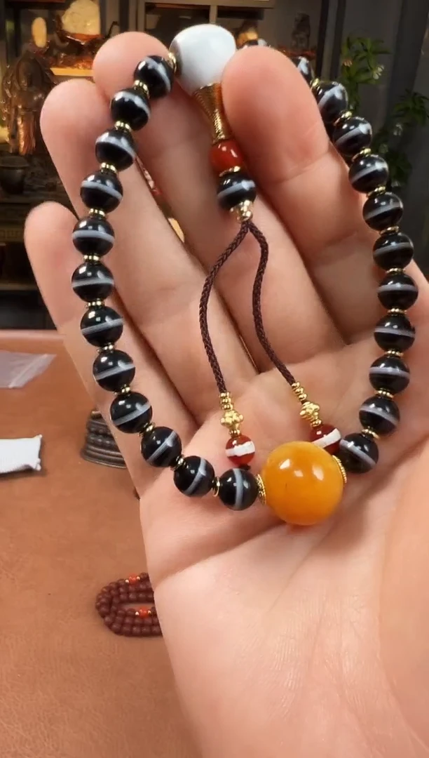 未镶嵌手串玛瑙/玉髓药师手持
