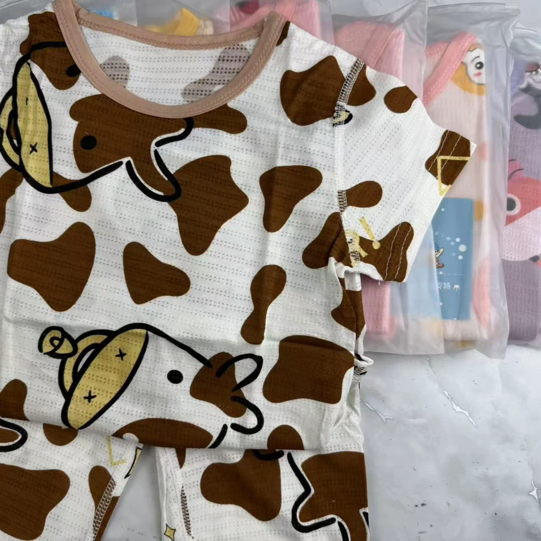 莫代尔短袖中裤套装