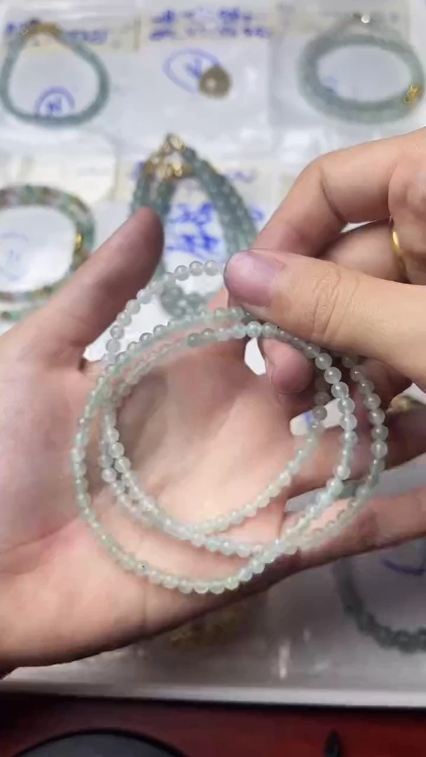 未镶嵌定制翡翠冰种长串珠串