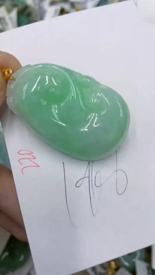 颈饰18K金镶嵌翡翠11111111