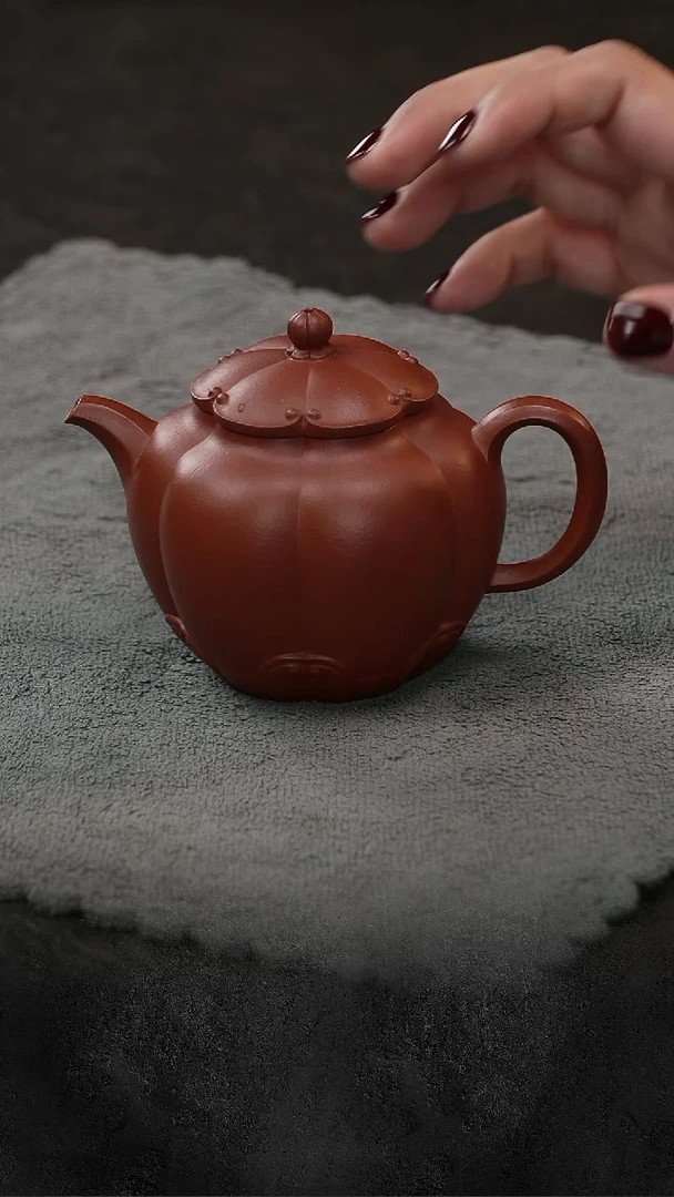 茶壶紫砂三更甄选|蒋琰滨高徒吴奕欣   朱泥  150cc