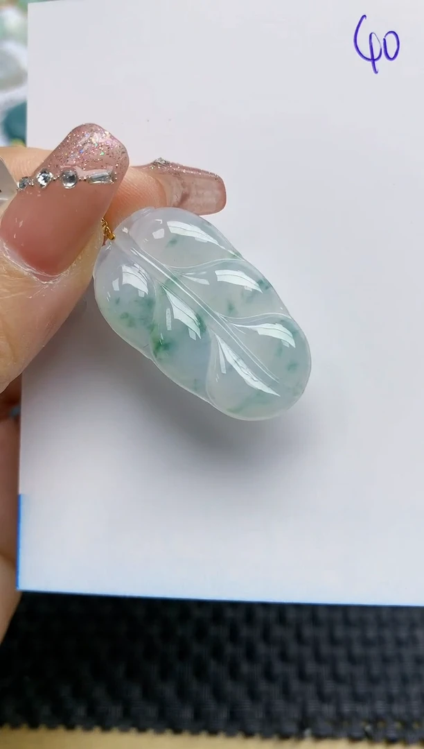 【闪购商品】翡翠颈饰18K金镶嵌天然A货翡翠 40