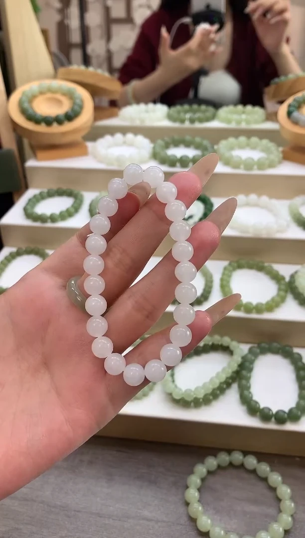 未镶嵌手链和田玉风***诺白月光