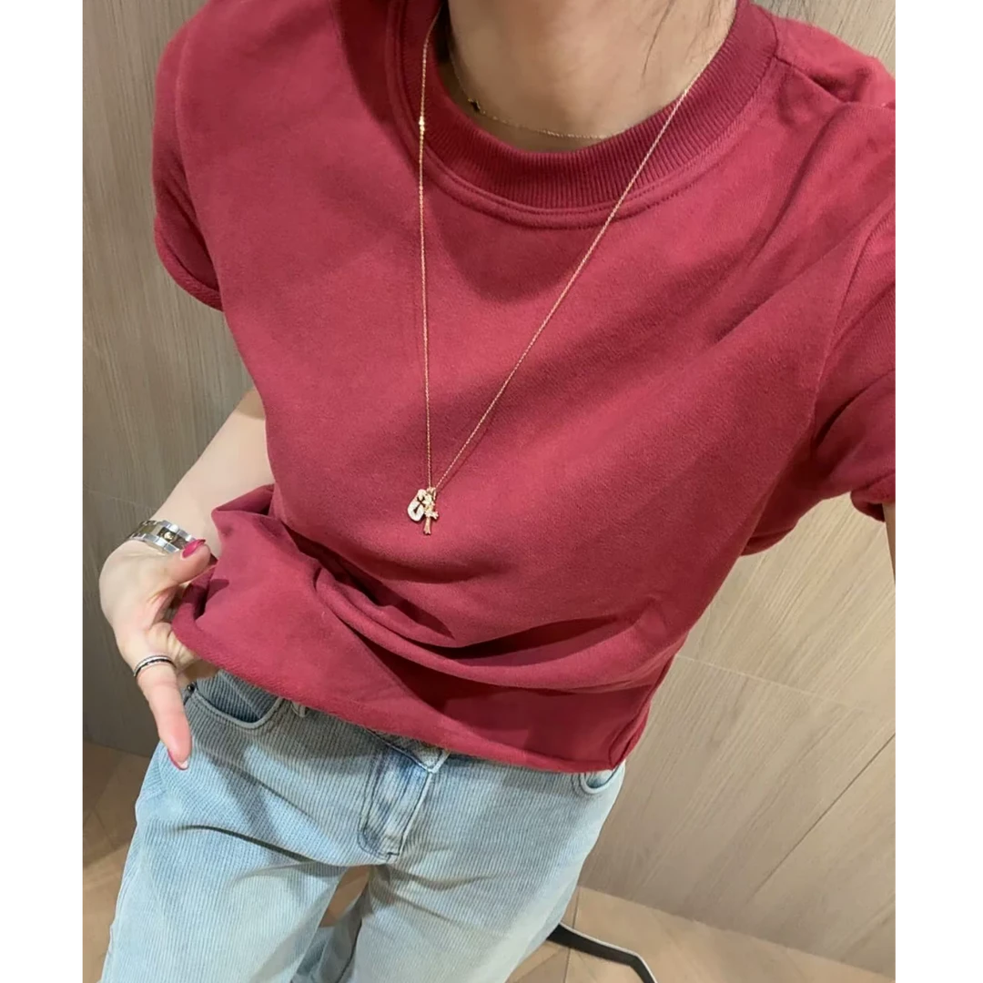 秋冬流行时尚爆款穿搭ins2025新款韩版减龄宽松百搭短袖T恤打底衫