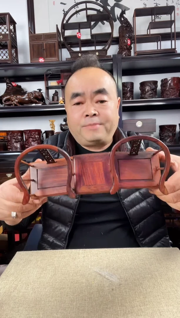 木老李红木工艺品圈椅一套