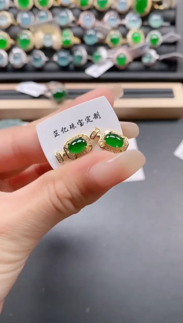 银S925镶嵌戒指翡翠111