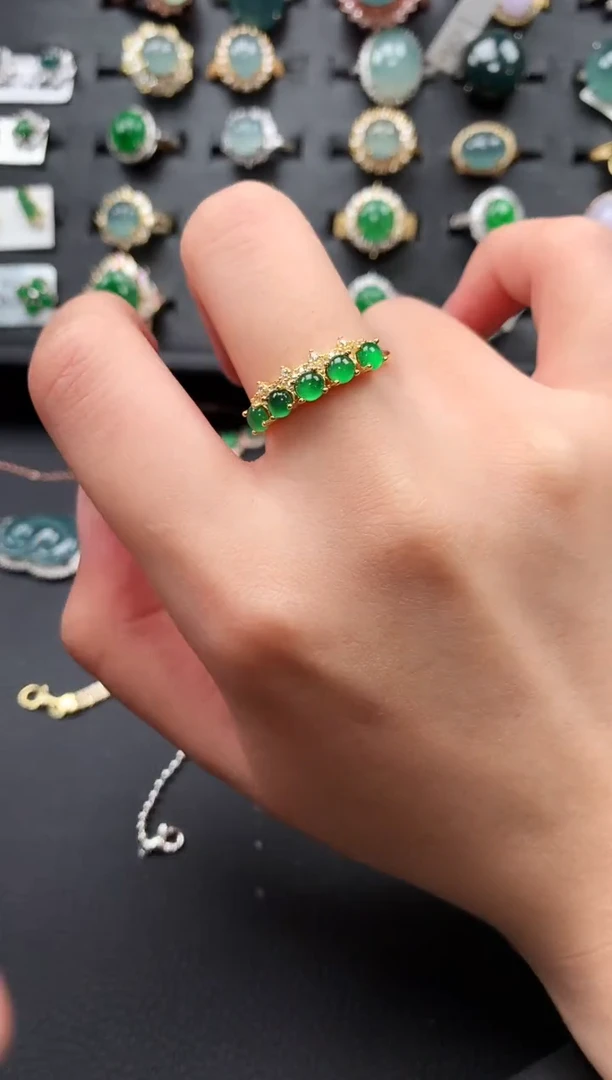 【闪购商品】翡翠戒指银S925镶嵌5476547