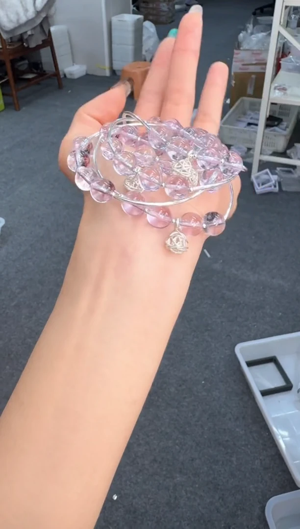 【闪购商品】水晶手链未镶嵌A006紫水弯管设计款