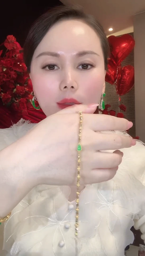 18K金镶嵌手链翡翠C19 多样性发货一件