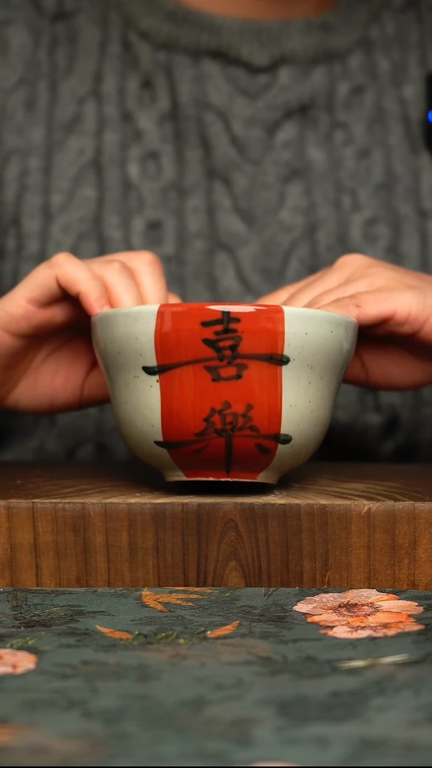 杯釉下彩手工手绘同款陶器