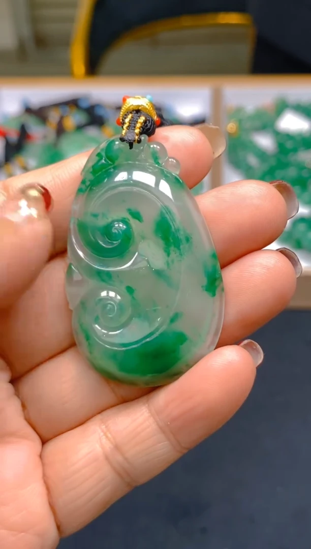 【闪购商品】石英质玉颈饰未镶嵌冰美人非洲翠025