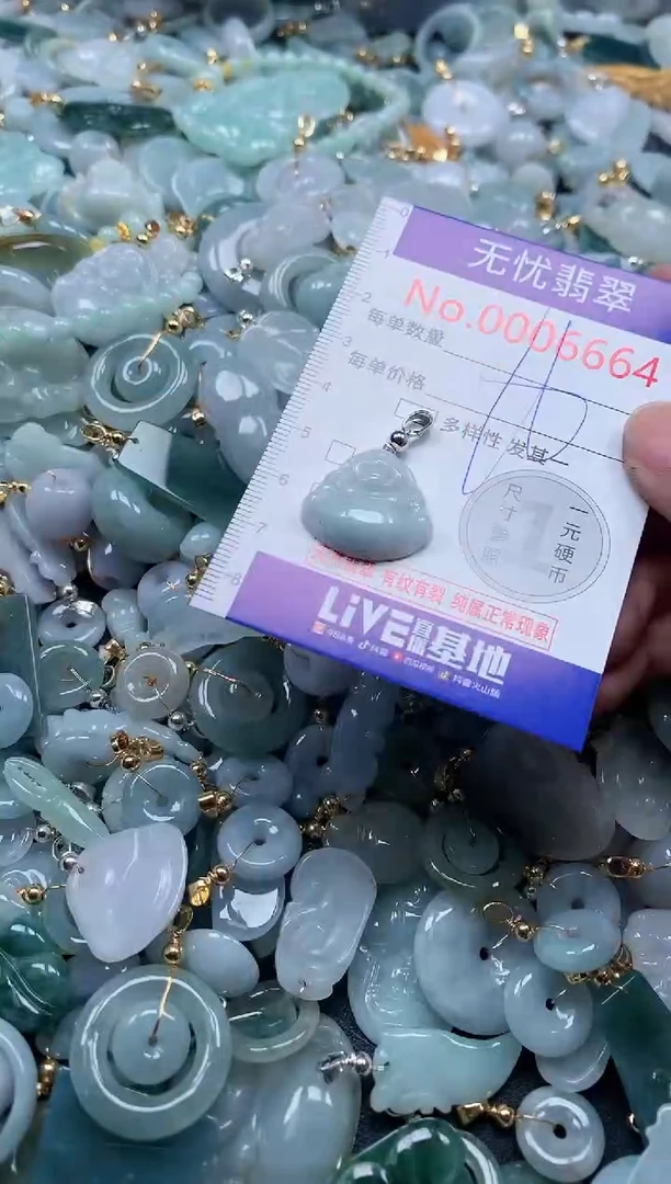 翡翠未镶嵌吊坠(不含链)6664