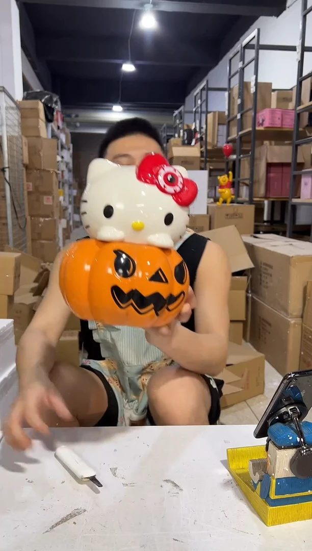 瓷片万圣节南瓜kt储物罐