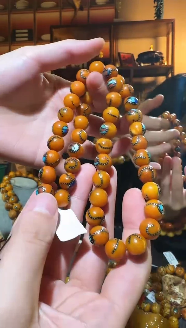 蜜蜡颈饰未镶嵌3764天然蜜蜡珠宝奇石