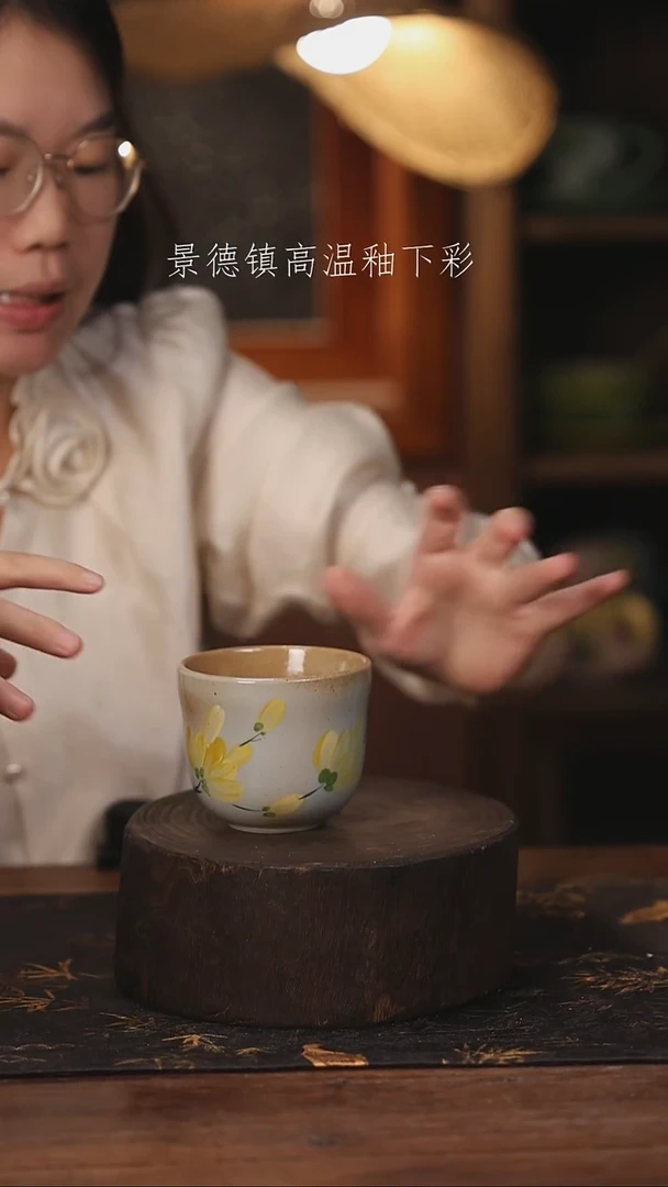 陶瓷景德镇高温釉下手绘陶瓷@L442@