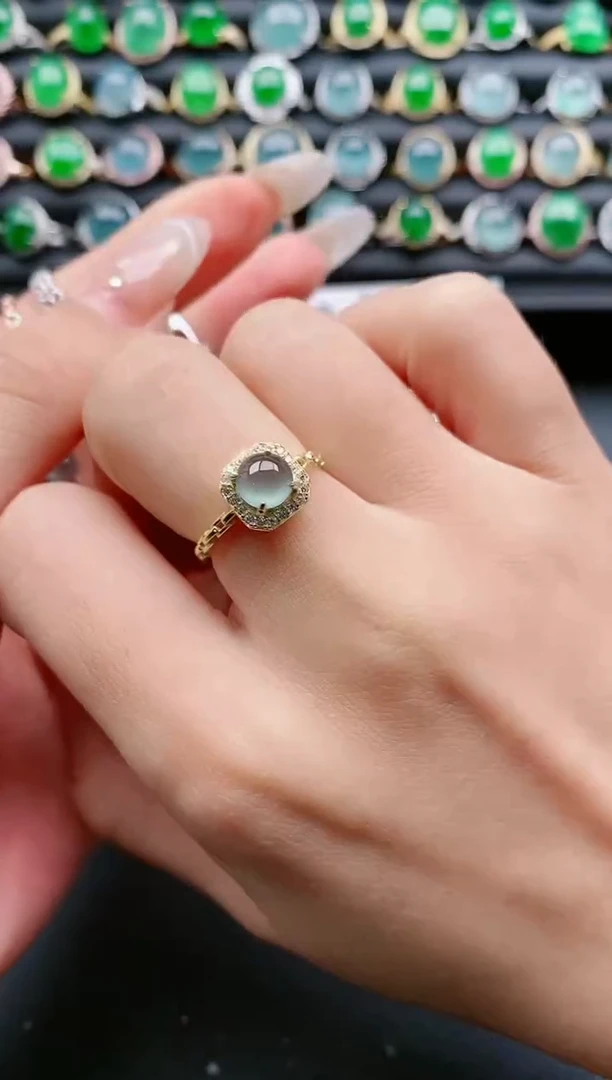 【闪购商品】翡翠戒指银S925镶嵌111111111