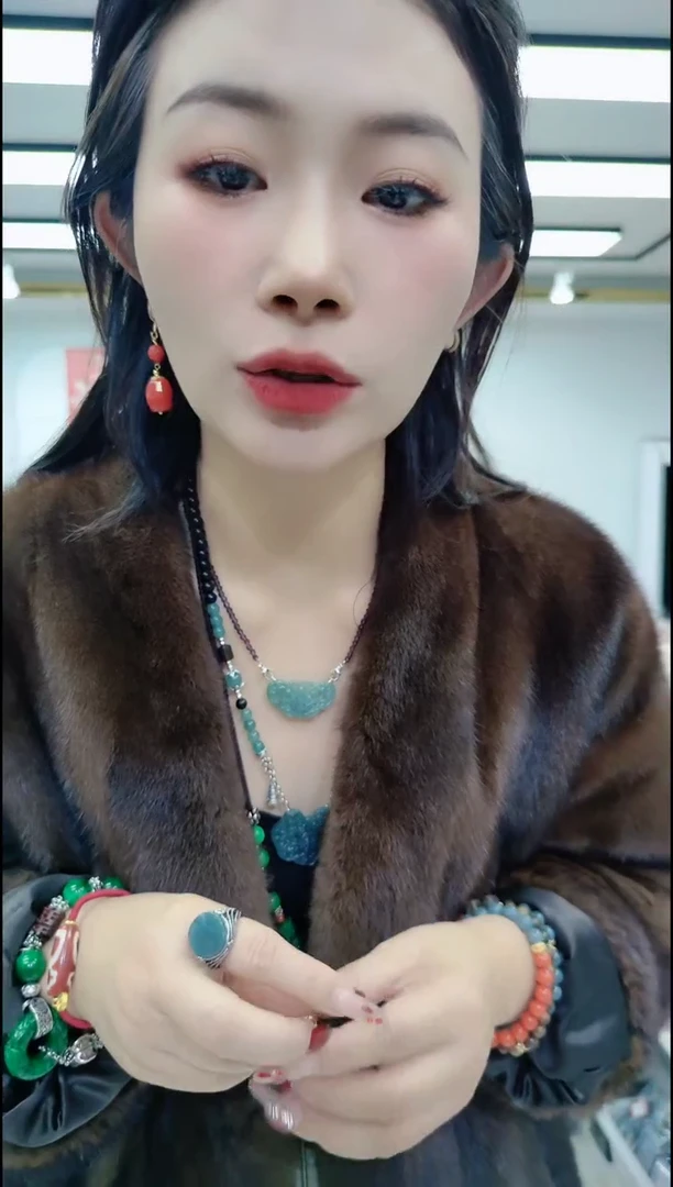 【闪购商品】玛瑙/玉髓颈饰合金0854 红桶珠耳坠一对