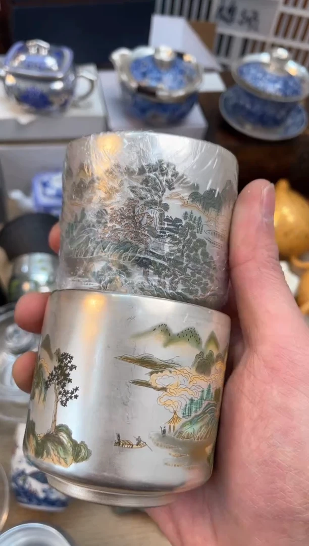 【闪购商品】瓷片@@@@@@@@@@@@@山水雅居对杯