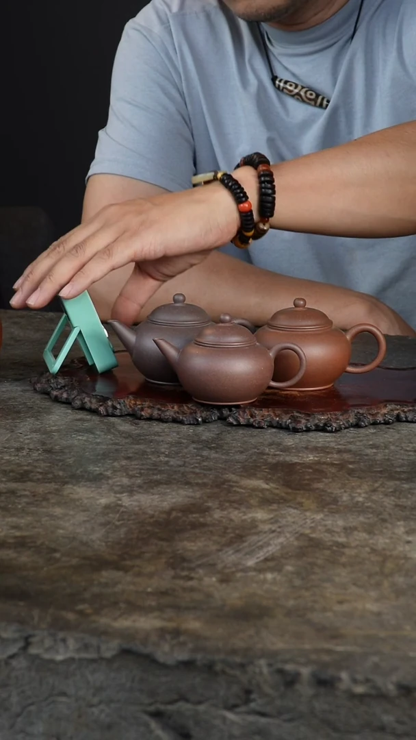 茶壶紫砂太**照老紫泥薄胎水平