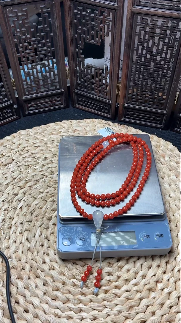 未镶嵌多圈南红玛瑙108、拉马多圈