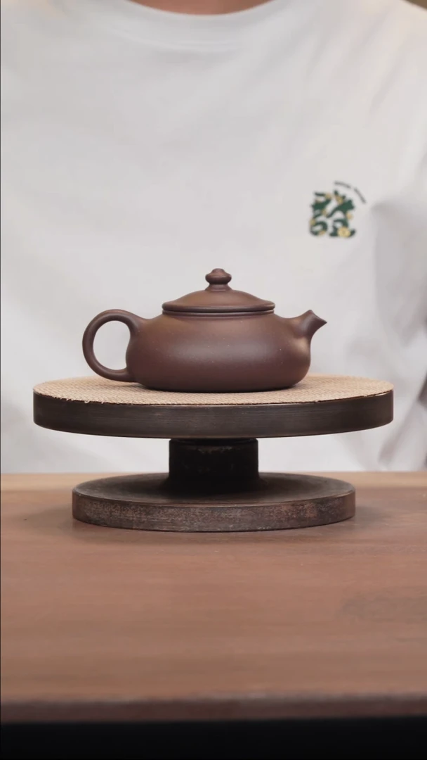 茶壶紫砂木门紫泥寒江