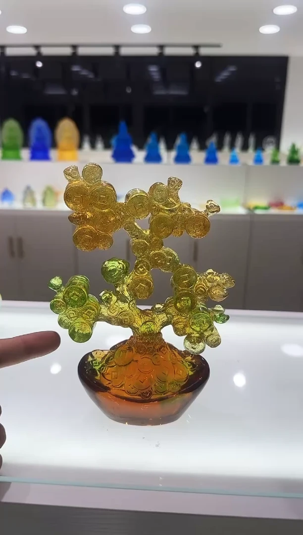 手工艺品琉璃古法琉璃发财树
