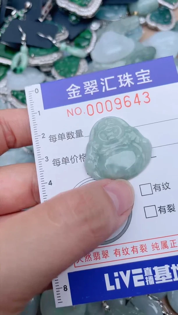 翡翠未镶嵌颈饰9643