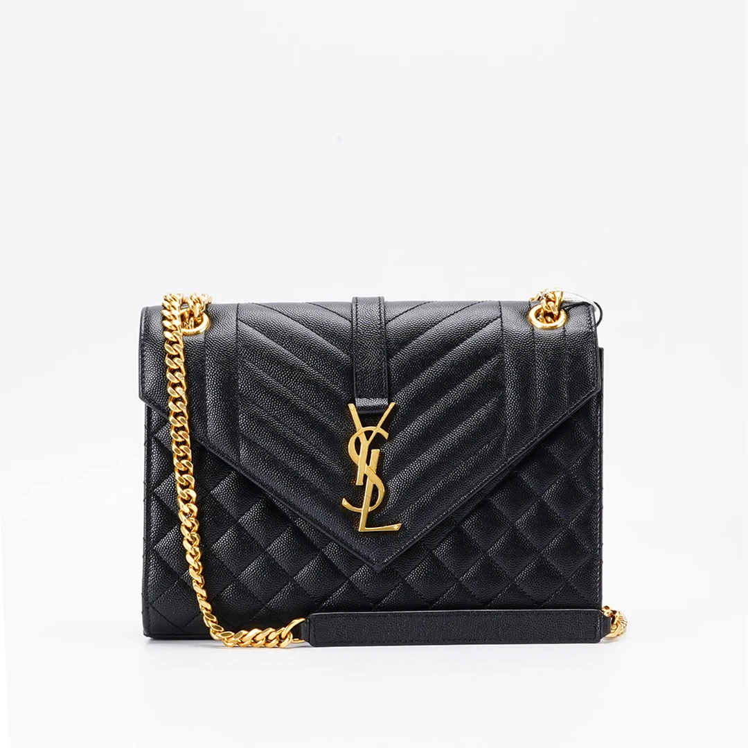 95新 YSL/圣罗兰 【白菜】envelope信封包中号鱼子酱/BG22012586
