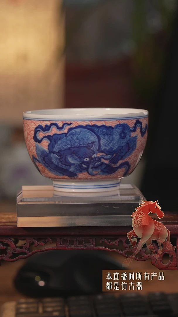 其他陶瓷满工双狮滚绣球100