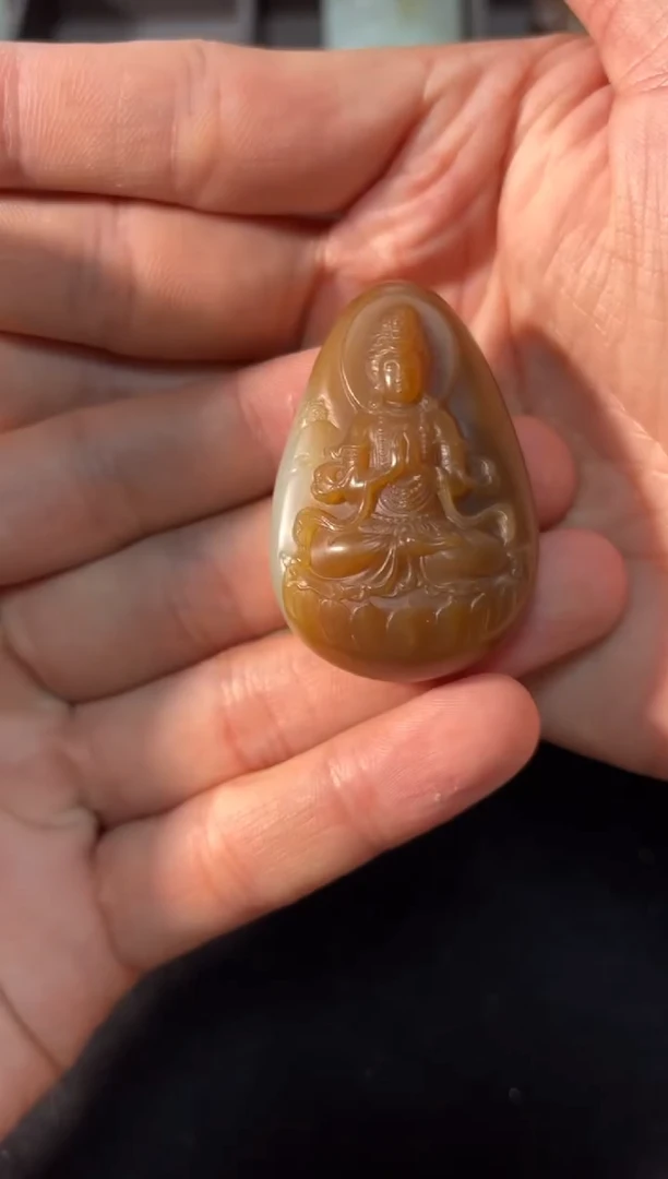 和田玉未镶嵌吊坠(赠链)新疆和田玉吊坠