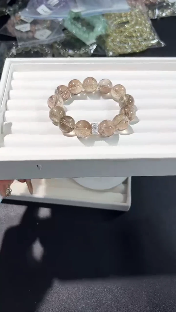 未镶嵌手链水晶59n多样性发其一【1条】默认微瑕15mm
