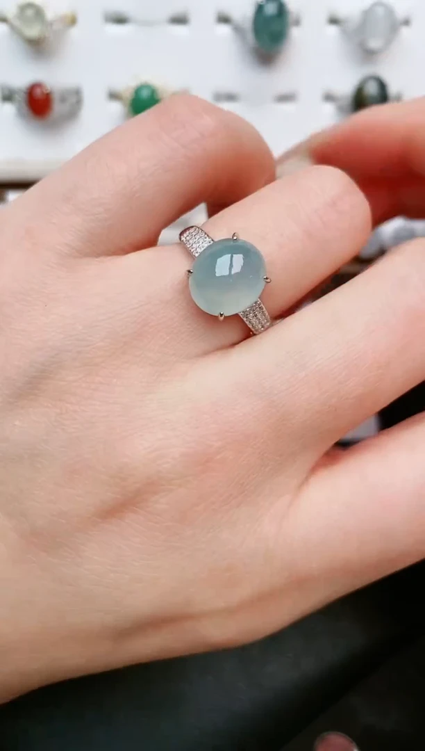 【闪购商品】翡翠戒指银S925镶嵌....