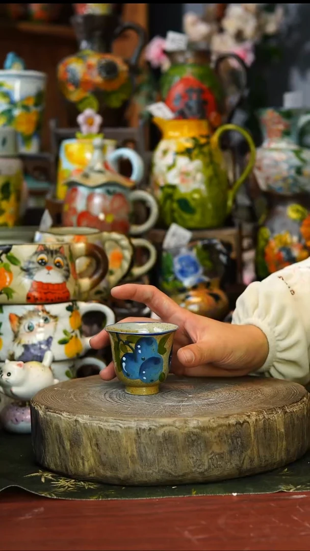 陶瓷124景德镇手工手绘釉下彩