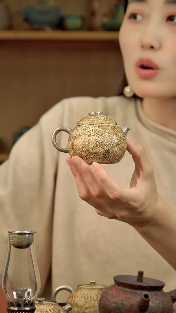 言野手作 粉引仿古小圆满壶