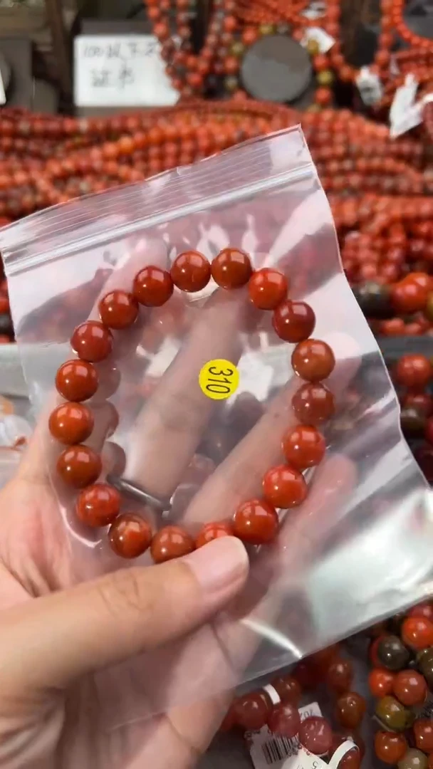 南红玛瑙手串未镶嵌10