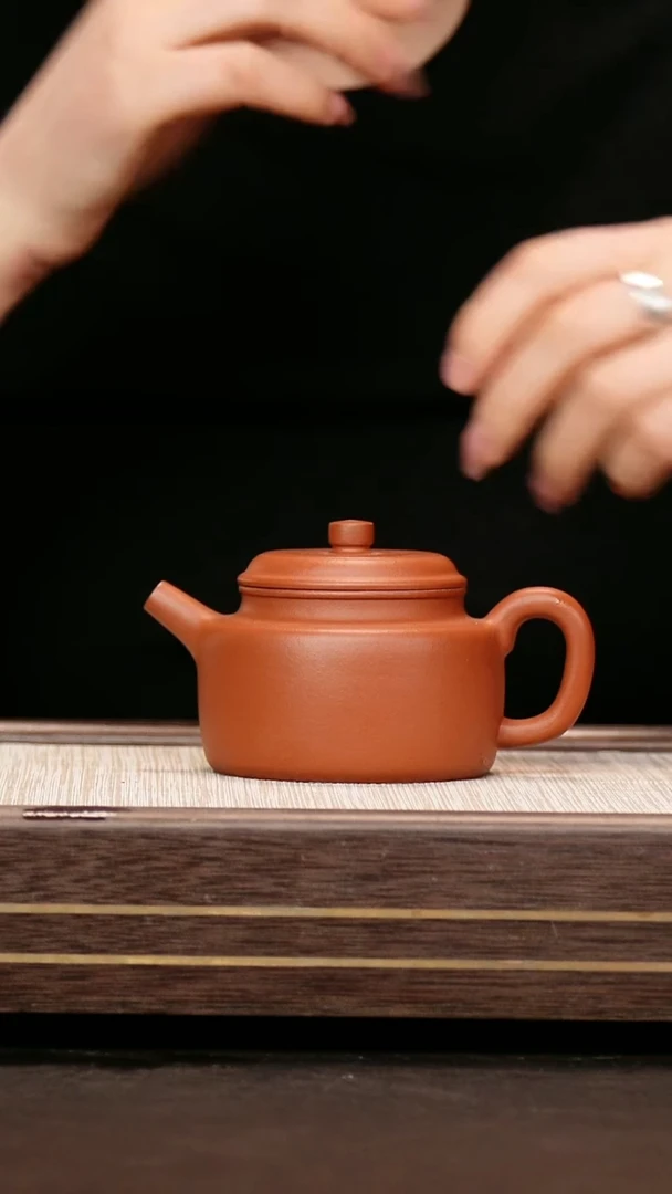 茶壶紫砂小煤窑朱泥 德钟 王红英