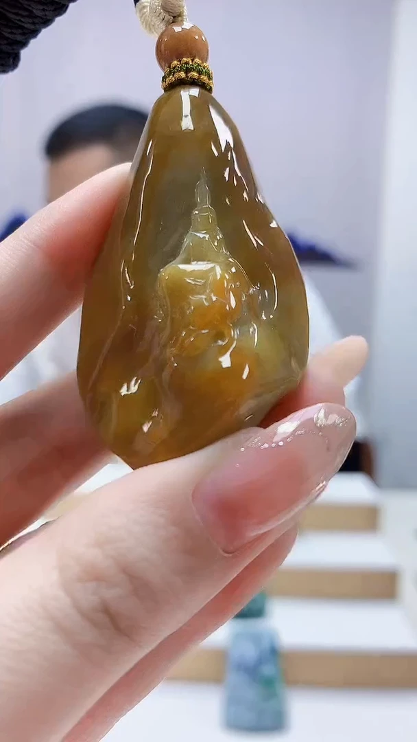 未镶嵌定制翡翠4898jw-毛货挂件110