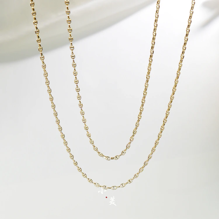 18K金猪鼻子项链（多样性发其一）G2260