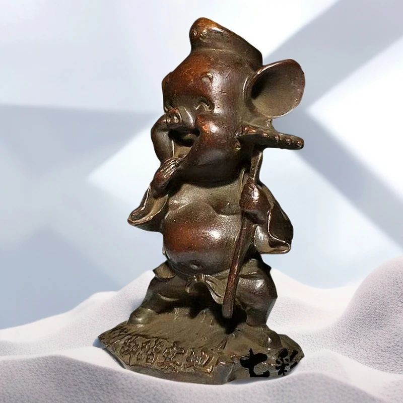 古玩铜器收藏迷你小摆件迷你天蓬元帅实心