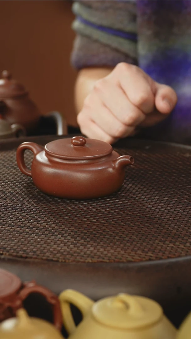 茶壶紫砂玉圆  底槽清