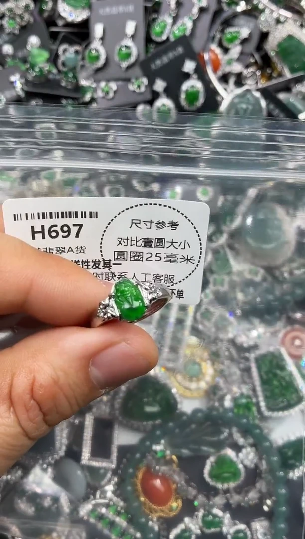 颈饰未镶嵌翡翠H697戒指