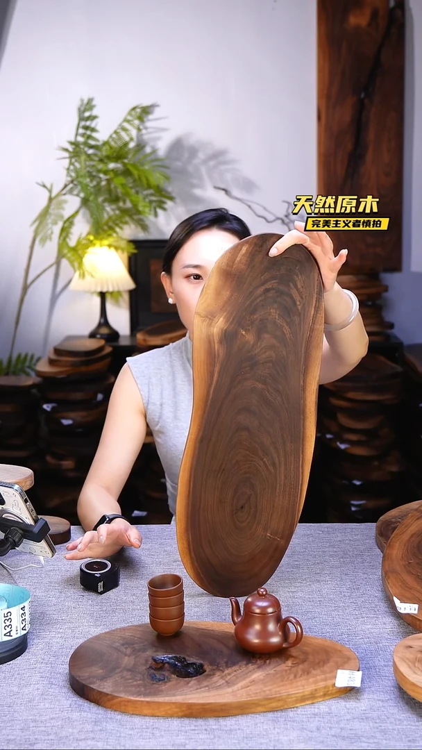 木北美黑胡桃原木.干裂疤结不属于商品质量问题完美主义者慎拍