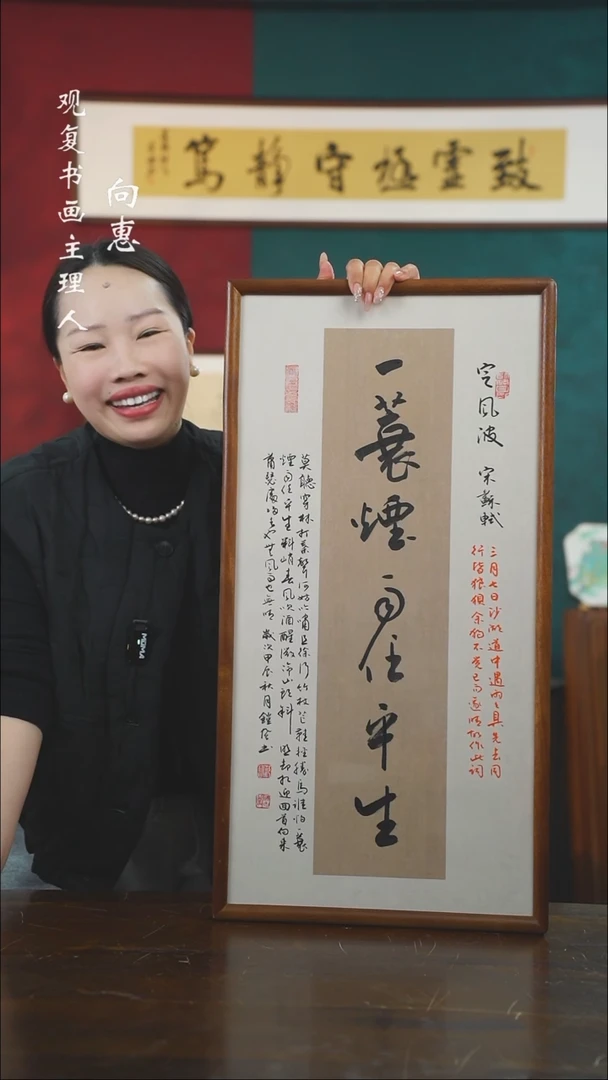 【闪购商品】书法范铠风-一蓑烟雨-36*69书法