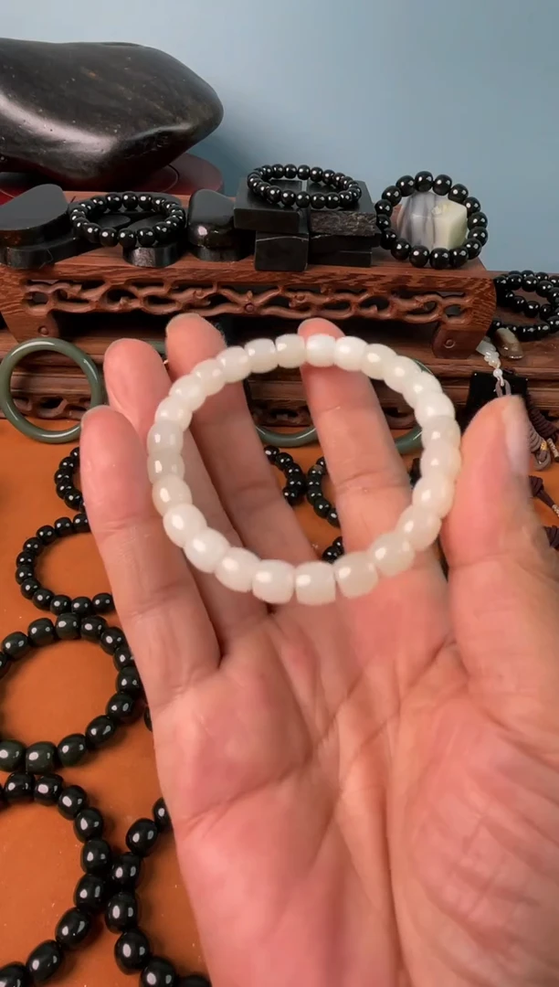 手链未镶嵌和田玉新疆白玉