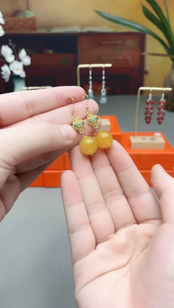 未镶嵌耳钉玛瑙/玉髓202