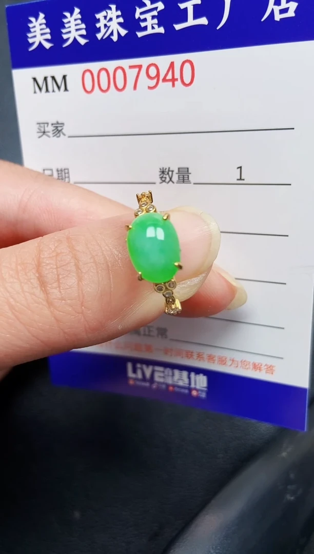 翡翠银S925镶嵌颈饰7940