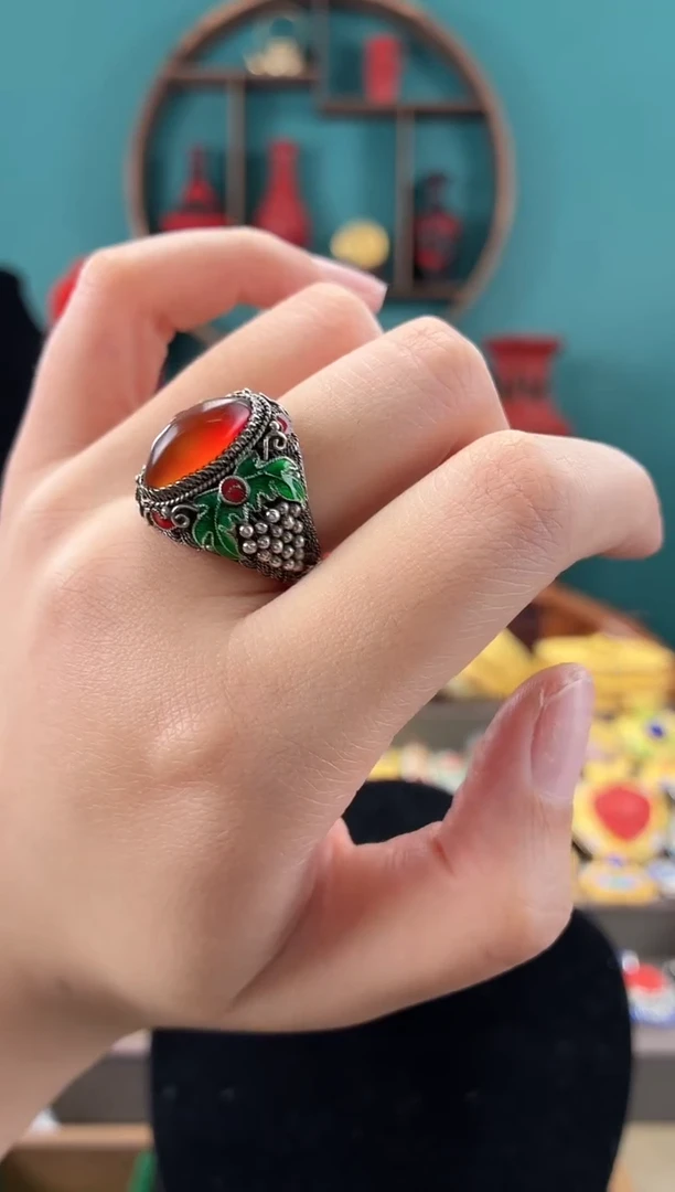 非遗手工花丝镶嵌戒指