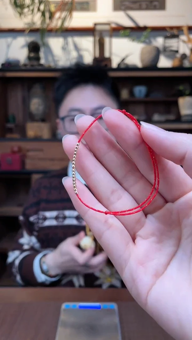 【闪购商品】18K金手链18K金红手绳*5ZX