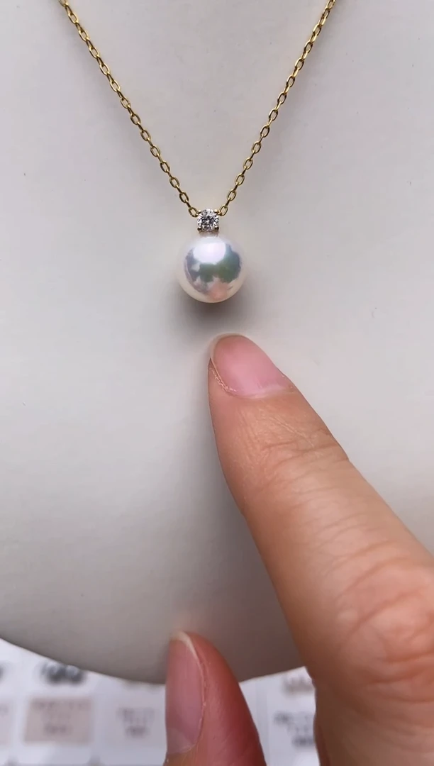 吊坠(不含链)18K金镶嵌海水珍珠特选戴妃吊坠